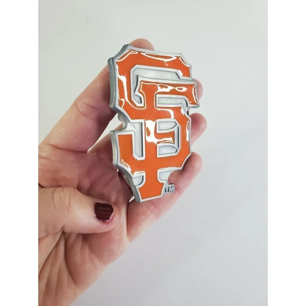 San Francisco Giants Belt Buckle SF Orange Pewter MLB New Old Stock Official '06